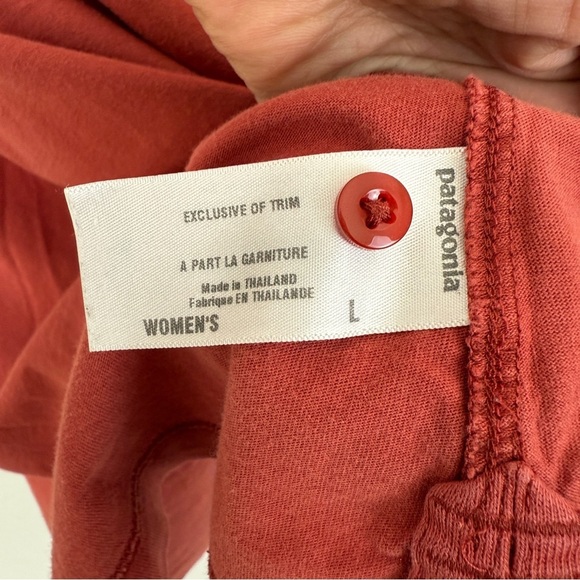 Patagonia Women’s 100% Simply Organic Cotton Polo Shirt Top Large - Picture 7 of 8